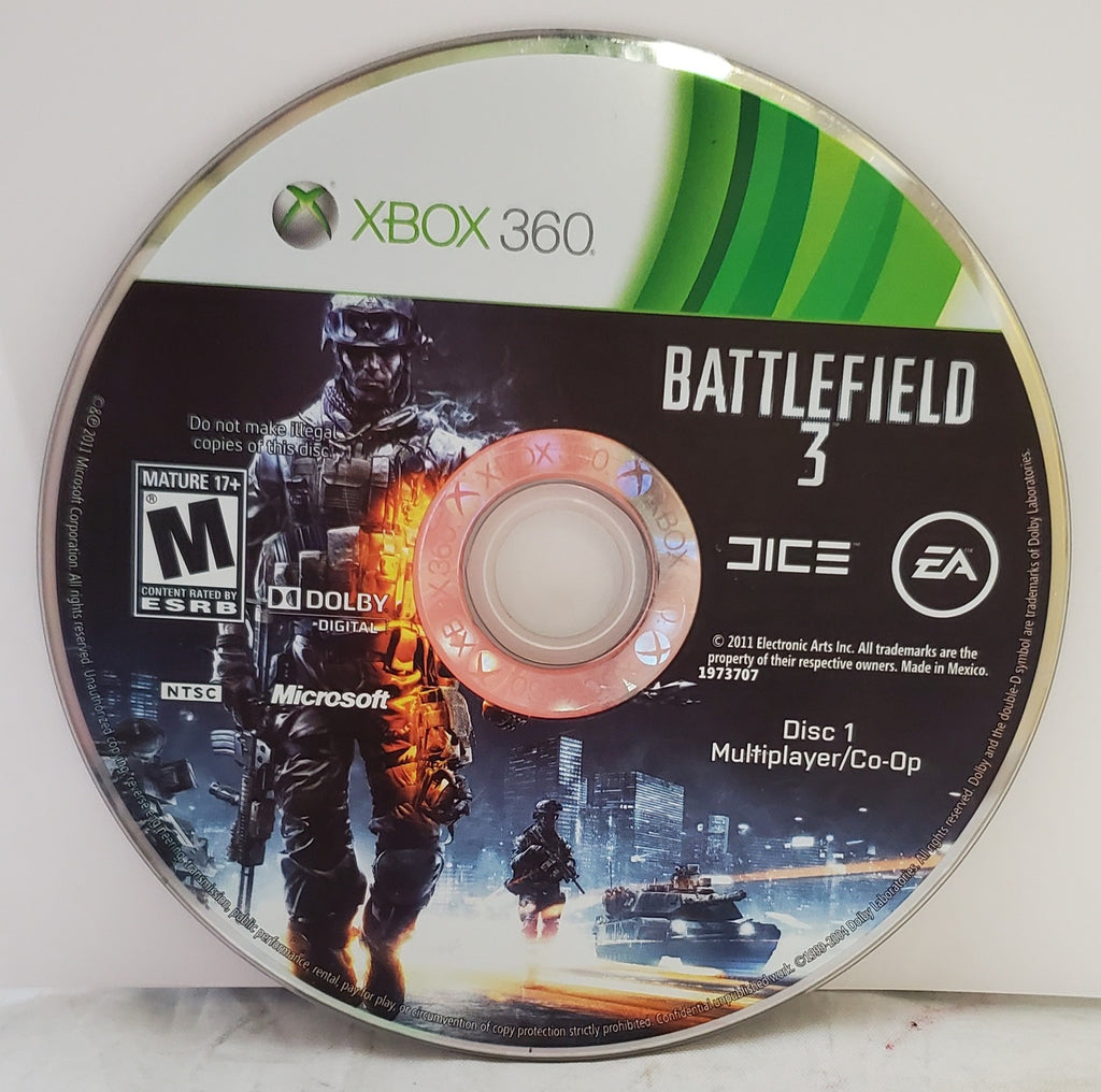 Battlefield 3 Microsoft Xbox 360 Video Game Disc 1 Only