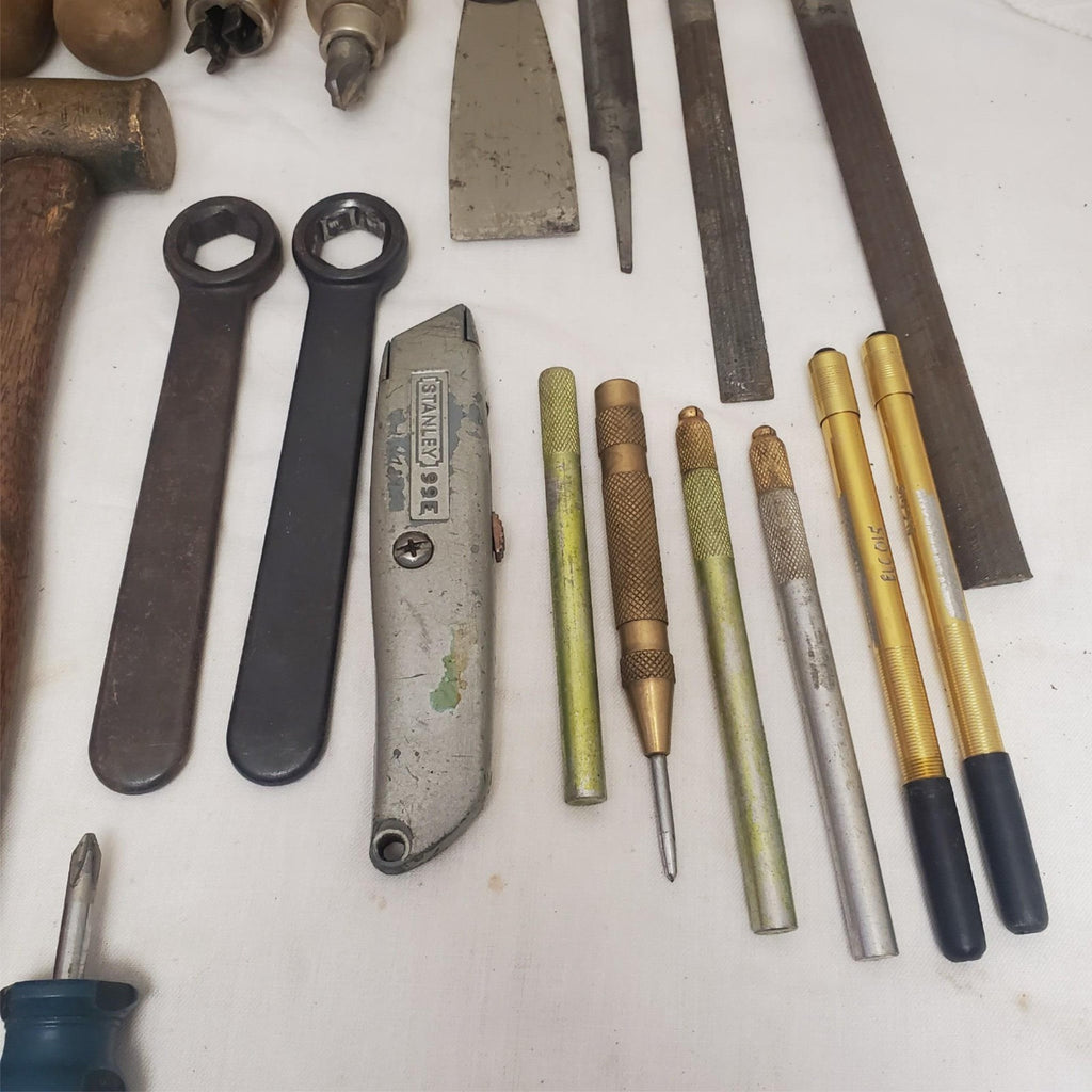 Lot of 4 Used Hand Tools Wood Chisels Hammer Screwdrivers and More LOT-42