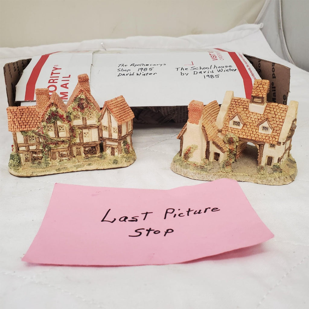 David Winter's Cottages The Schoolhouse 1985 & The Apothecary’s Shop 1985