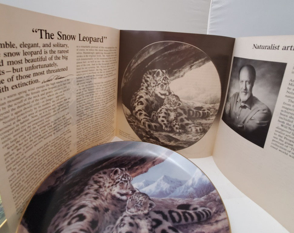 The Snow Leopard and Wildlife Society Collectors Plate by Will Nelson