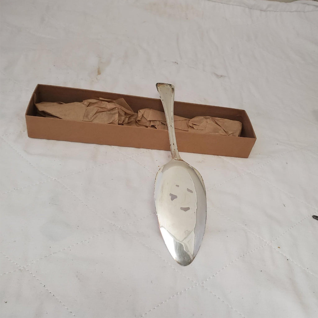 Community Silver Plated Happy Anniversary Pierced Pie Cake Dessert Server