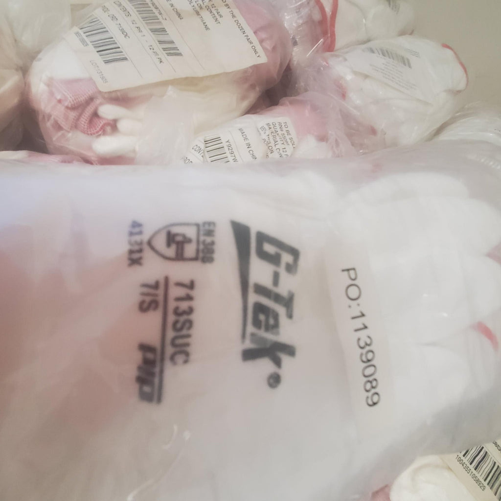 Lot G-Tek Industrial Safety Work Gloves Style No. 713SUC/S