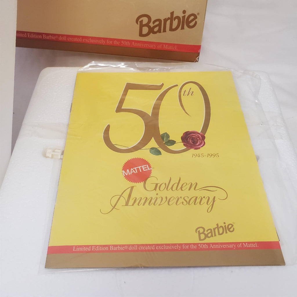 Barbie 1995 - Porcelain Barbie Doll - 50th Mattel Golden Anniversary