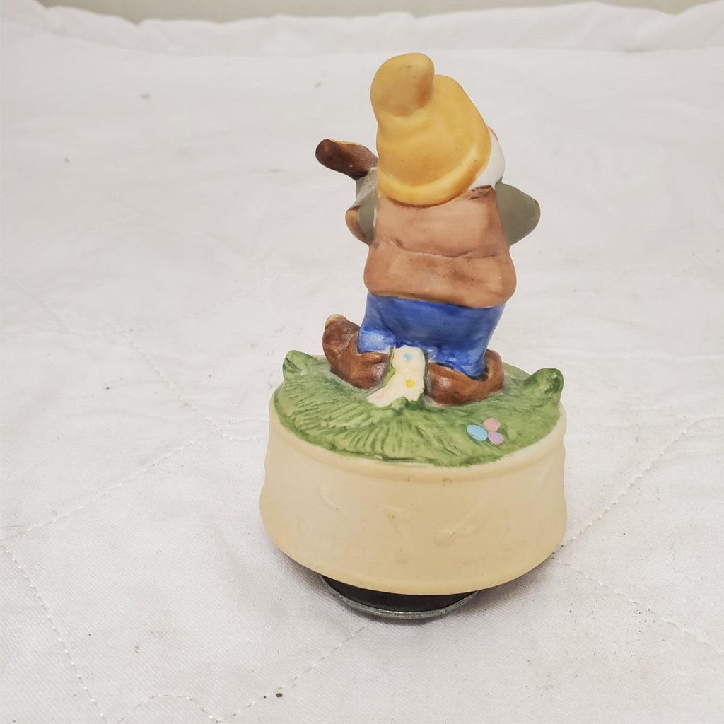 Disney Schmid Snow White Happy Dwarf Music Box Figurine