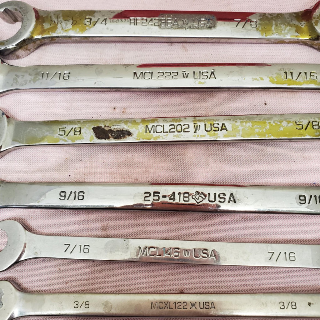 Lot of 6 Assorted Armstrong & Matco Combination Wrench Set LOT-531