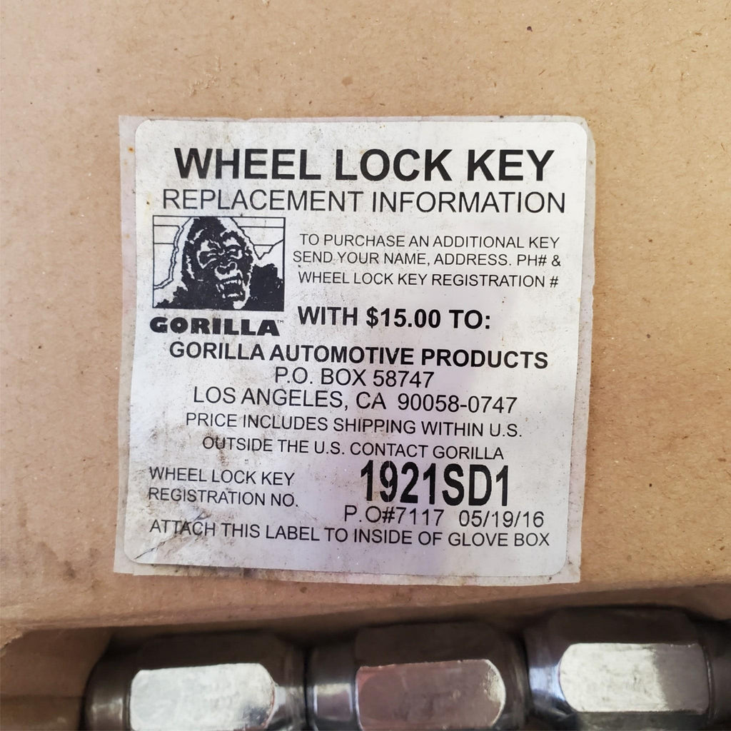 Lot of Gorilla 1/2" X 20 Chrome Lug Nuts W/ Key