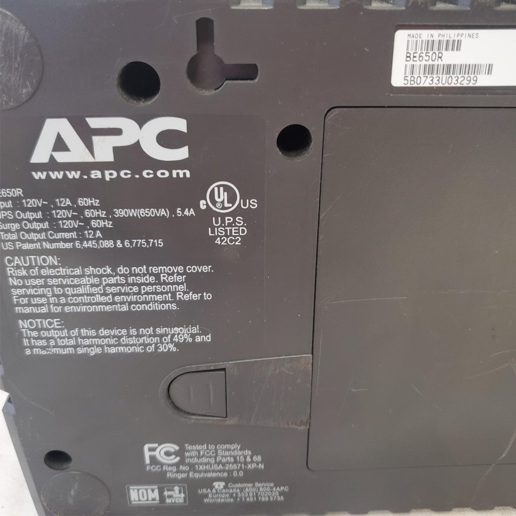 APC Back Up UPS ES 650 120V BE650R Surge Protected #10 (NO BATTERY INCLUDED)