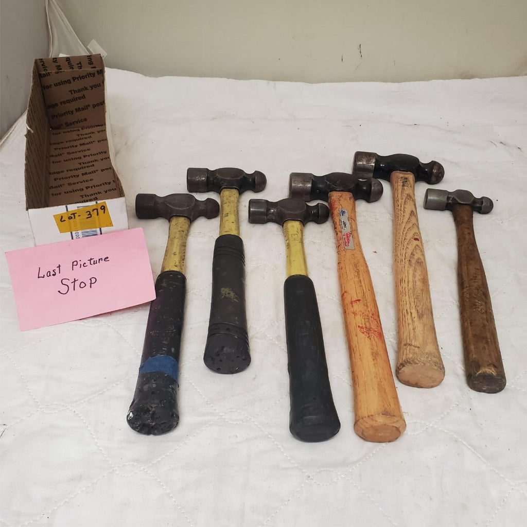 Lot of 6 Nupla Ball Peen Hammer Wood & Fiberglass Handle LOT-379