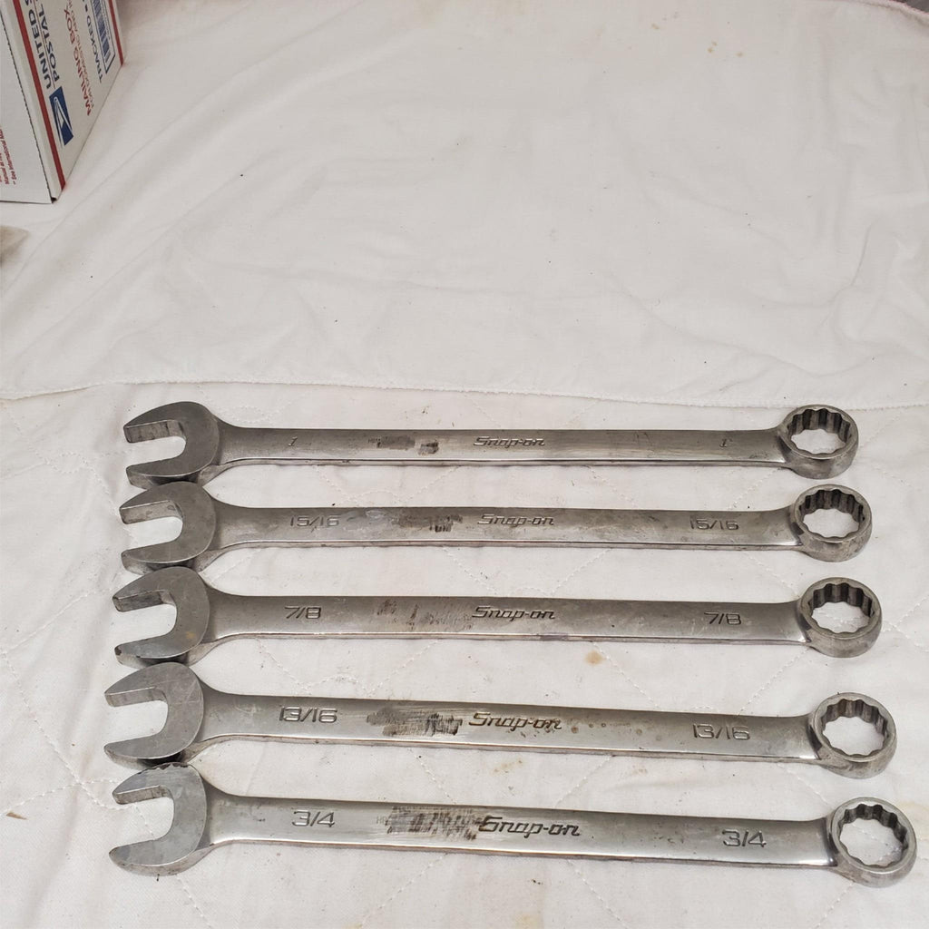 Lot of 5 Snap-On Combination Box Wrenches Set LOT-829