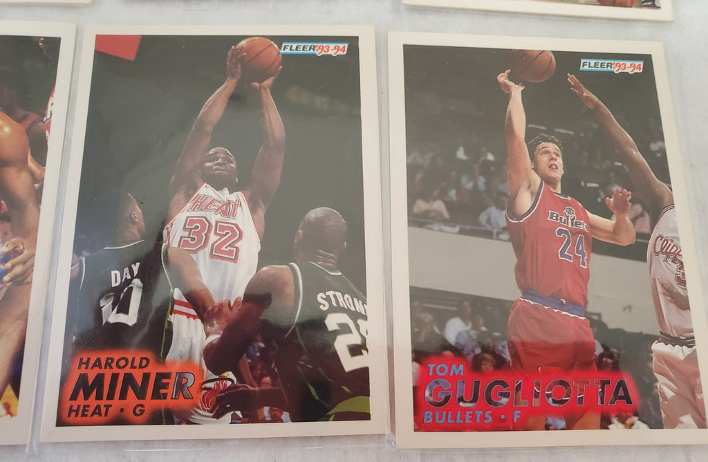 1993-94 Fleer Michael Jordan Harold Miner Heat and More Baseball Trading Cards