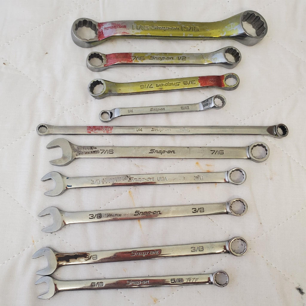 Lot of 10 Snap-On Combination Wrench & Double Box Offset Wrench LOT 493