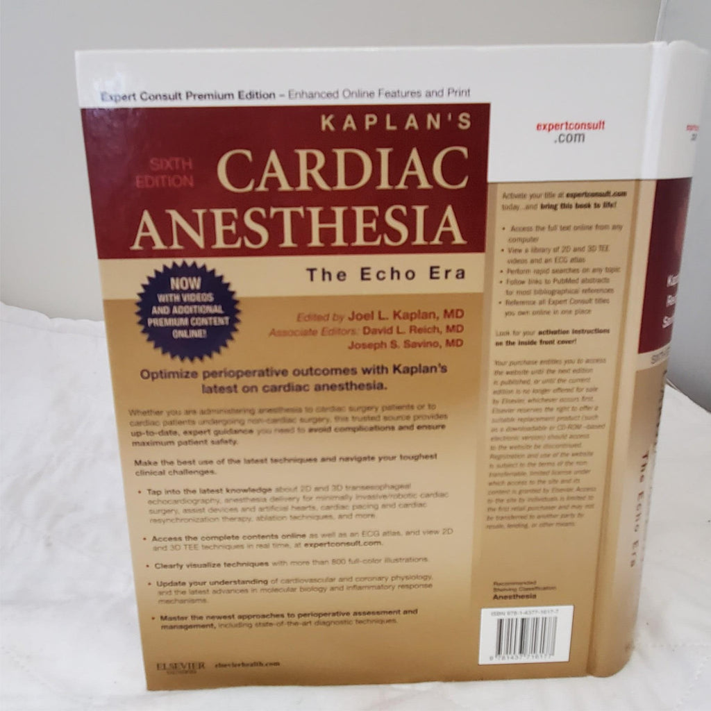 Kaplan's Cardiac Anesthesia The Echo Era Sixth Edition by Joel A. Kaplan