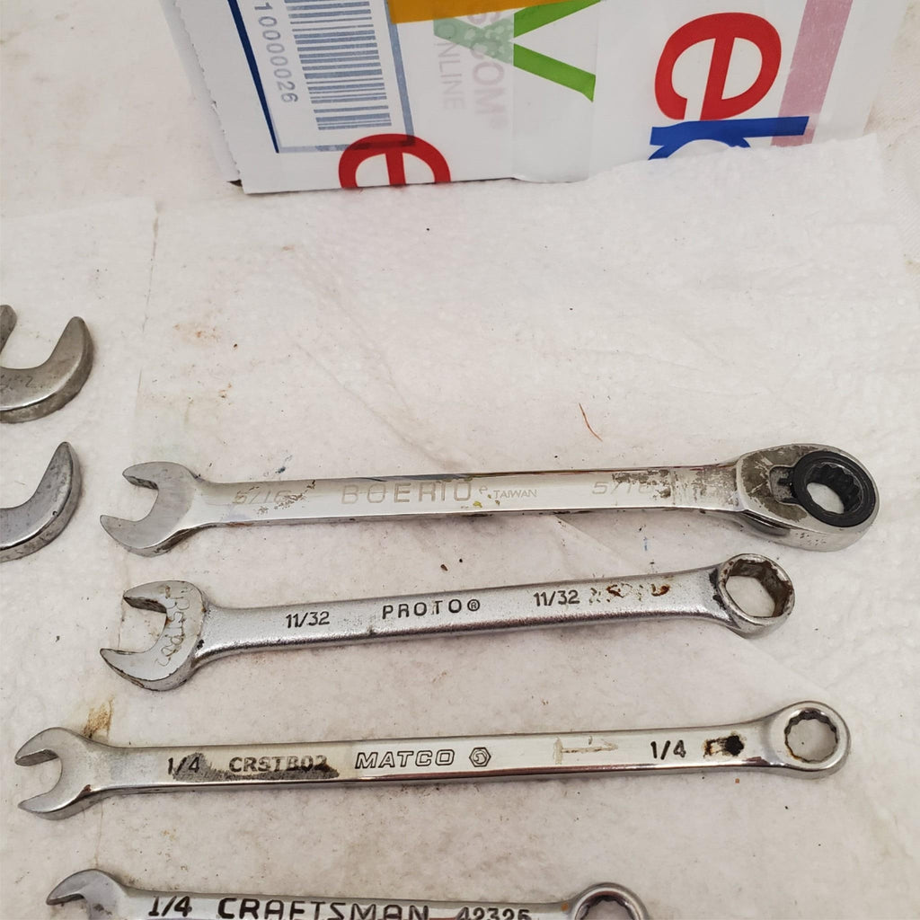 Lot of Assorted Open-End Combination & Double Box Wrenches LOT-923
