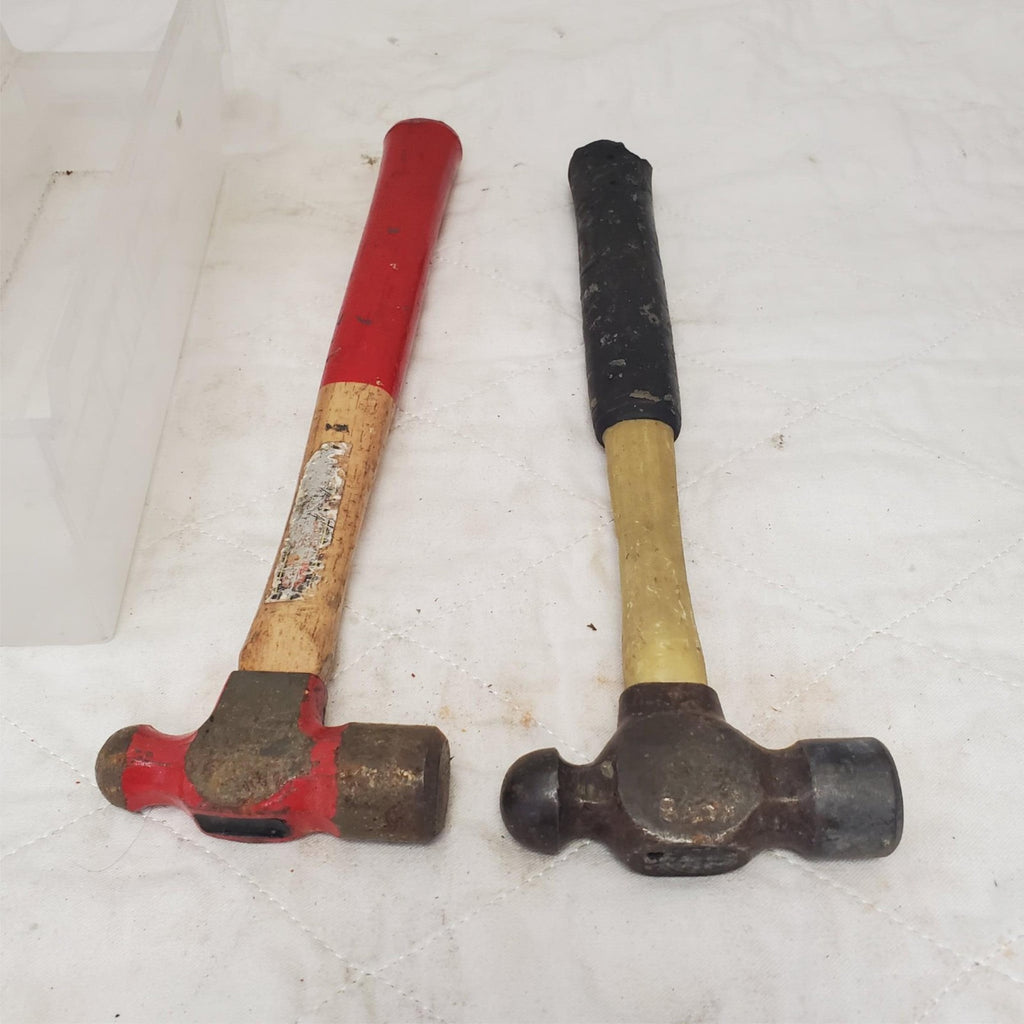 Lot of 2 Assorted Head Ball Pein Hammer with Wood Handle LOT-770