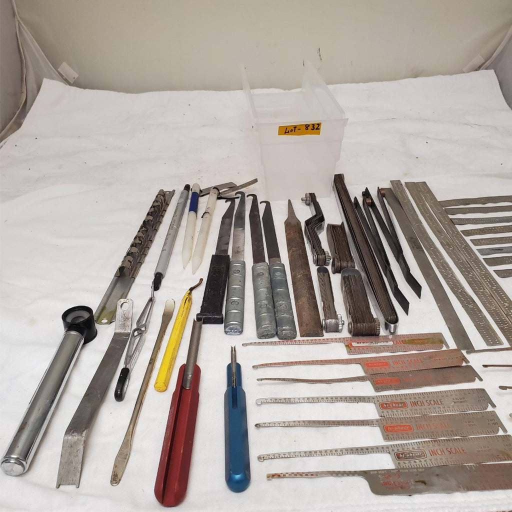 Lot of Grip Scale, Antique Irons Blades Cutters and More LOT-832
