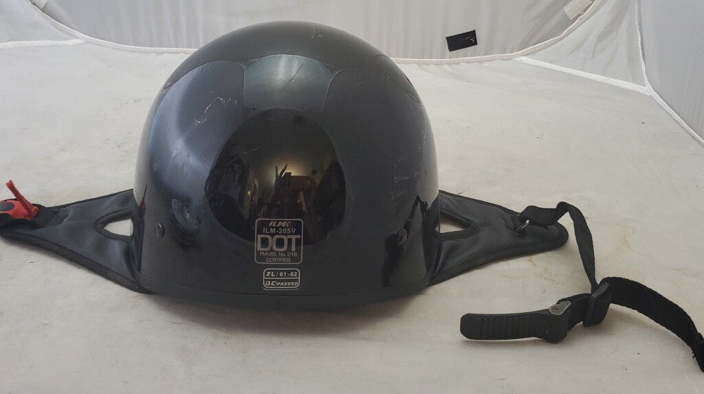 ILM-205V Half-Helmet Motorcycle Size XL Matte Black DOT Certified