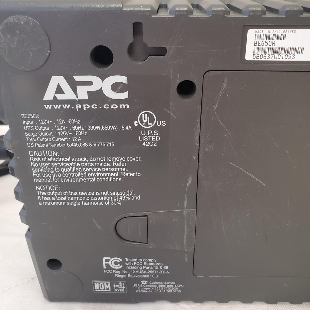 APC Back Up UPS ES 650 120V BE650R Surge Protected #8 (NO BATTERY INCLUDED)