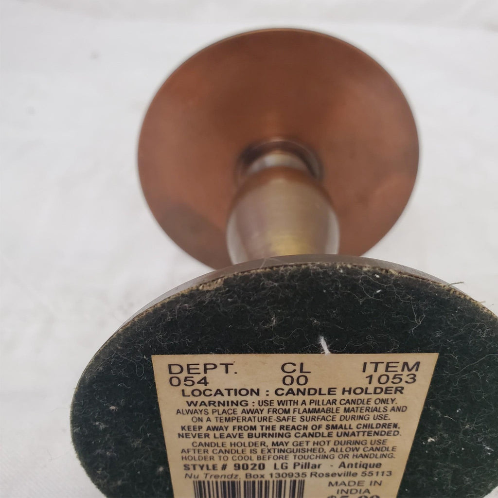Vintage Made in India Pillar Candle Holder
