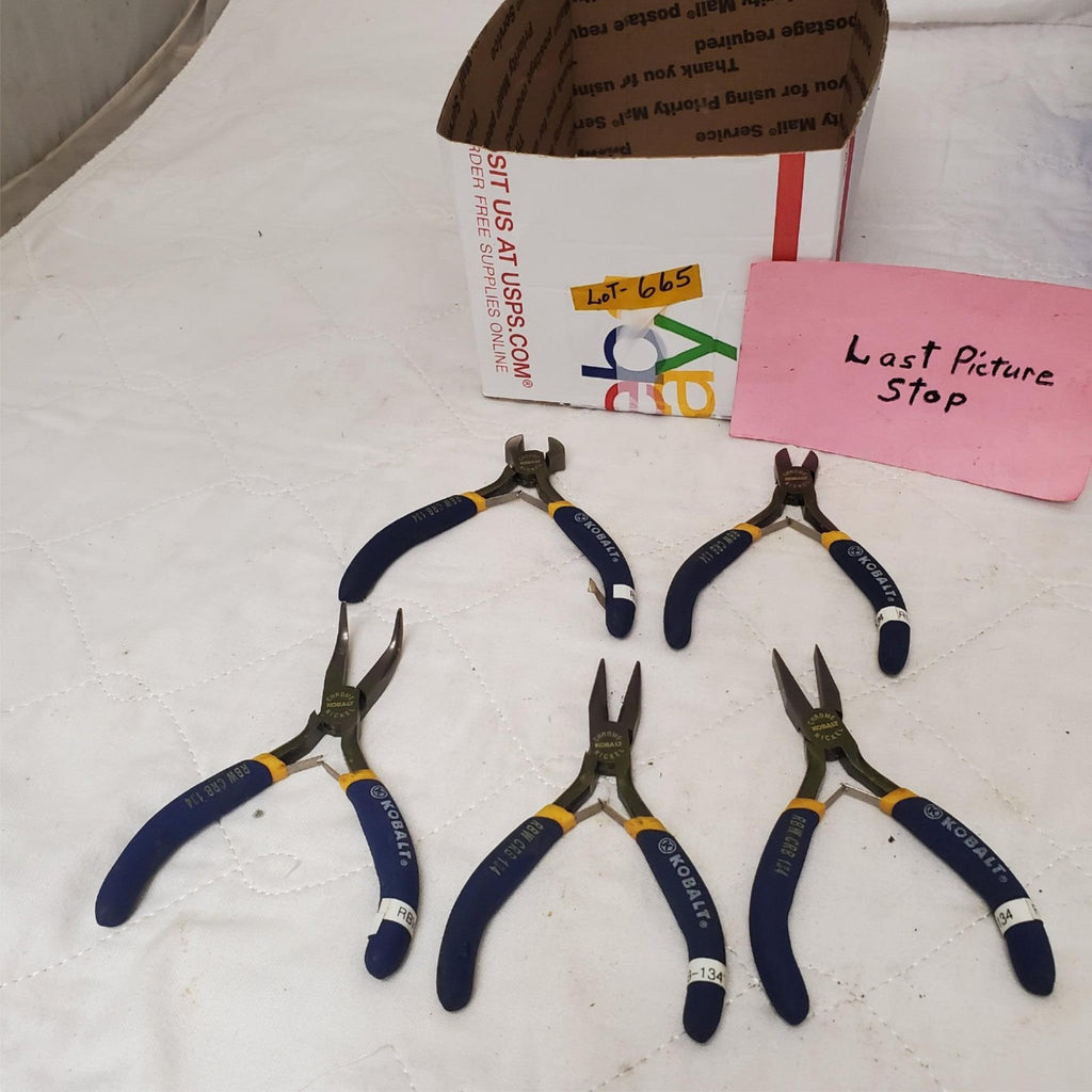 Lot of 4 Kobalt Chrome Nickel Jewelry Pliers with Dipped Handles LOT-665