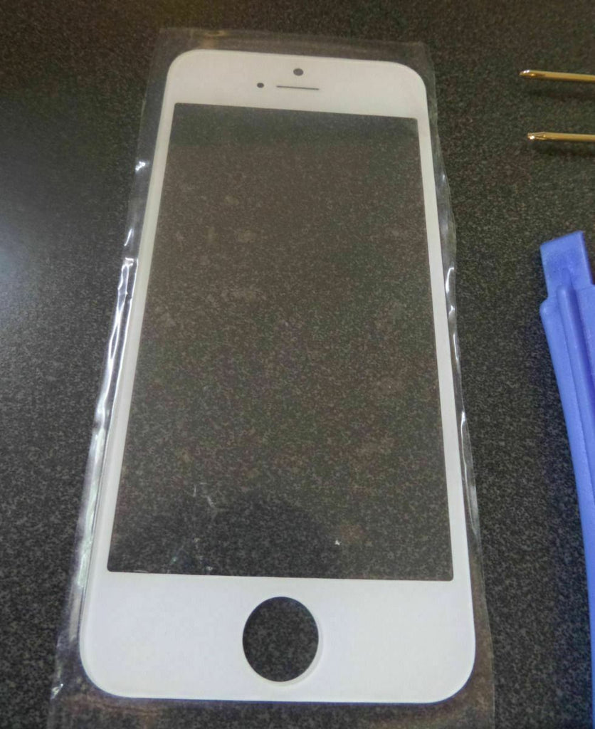 Replacement Front outer Screen Glass Lens for Apple iPhone 5 5S 5C White + Tools