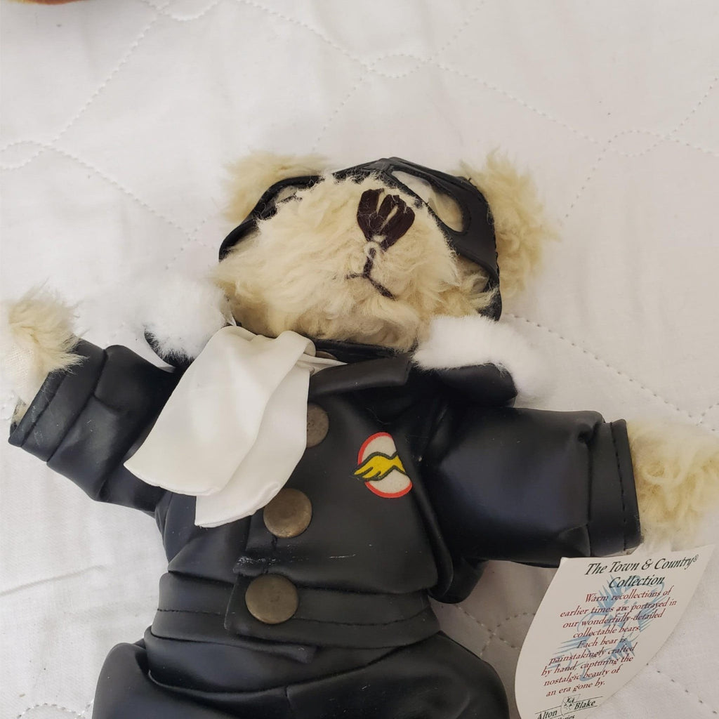 Aviator Pilot Bear Plush With Jacket Cap Scarf Goggles & Bear of Long Stuff Toy