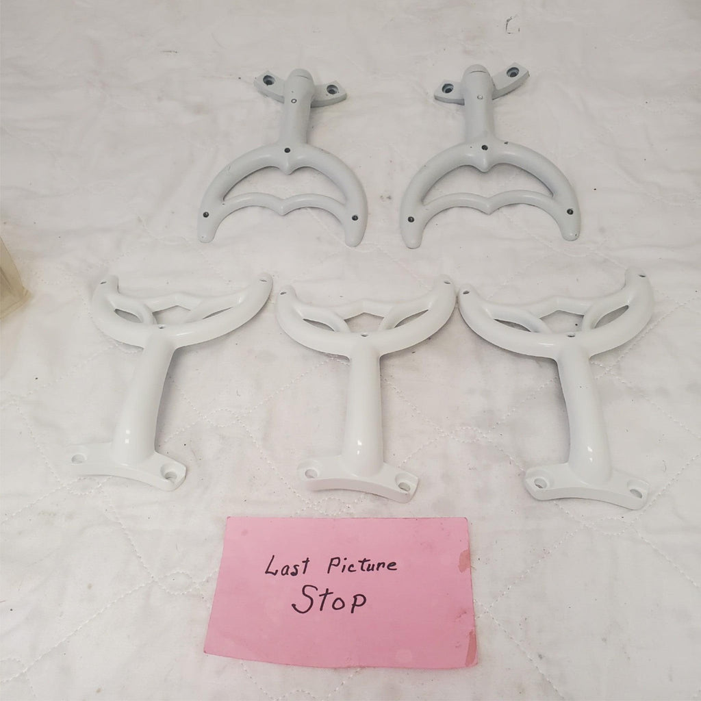 Vintage Hunter Ceiling Fan Arm Set Bright White Blade Brackets Replacement