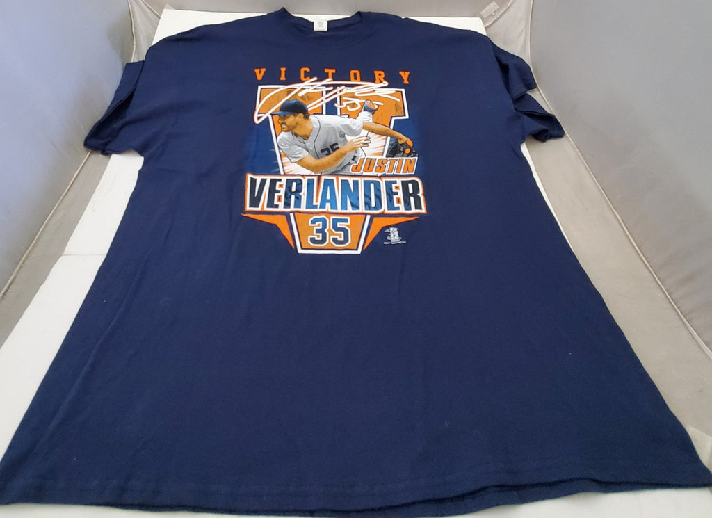 Justin Verlander Victory Men’s Blue Shirt Size 2XL