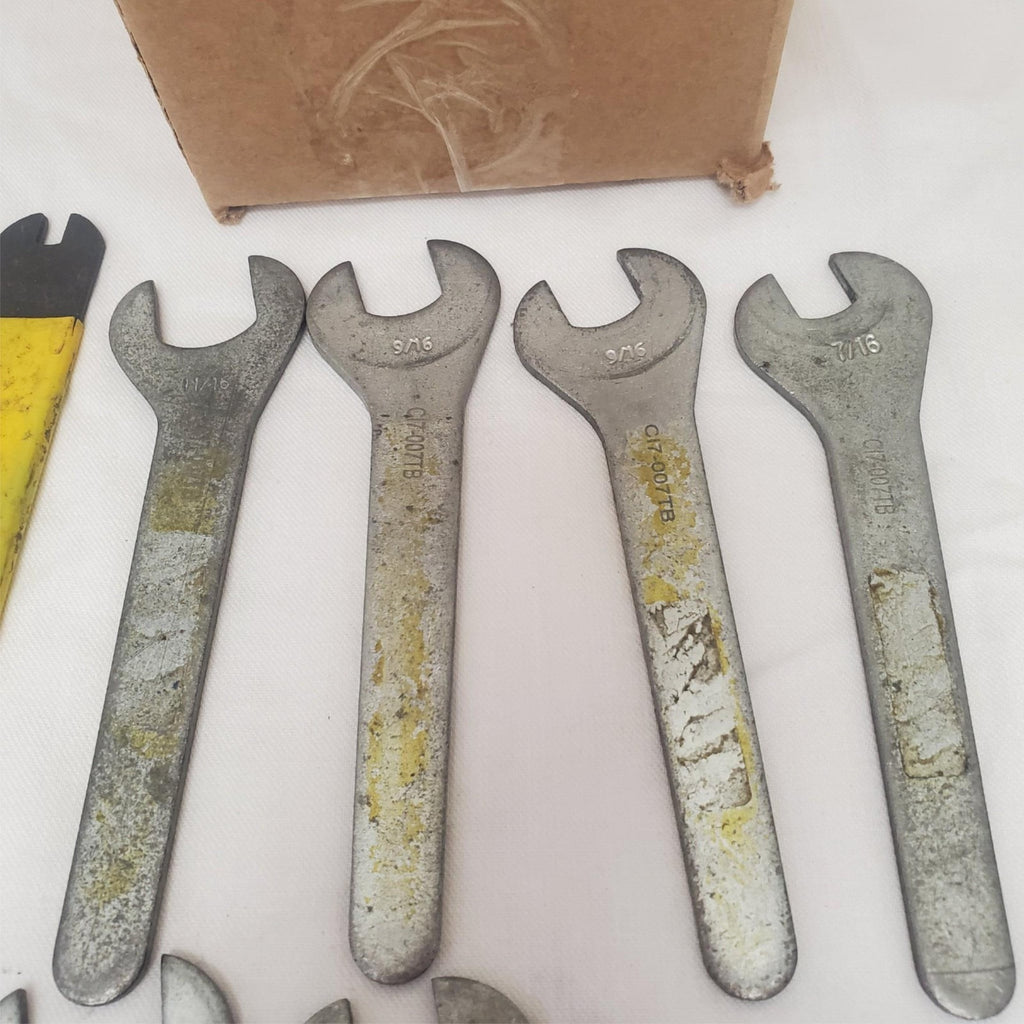 Lot of 13 Assorted Open End Wrench Set Aircraft Tools LOT-598