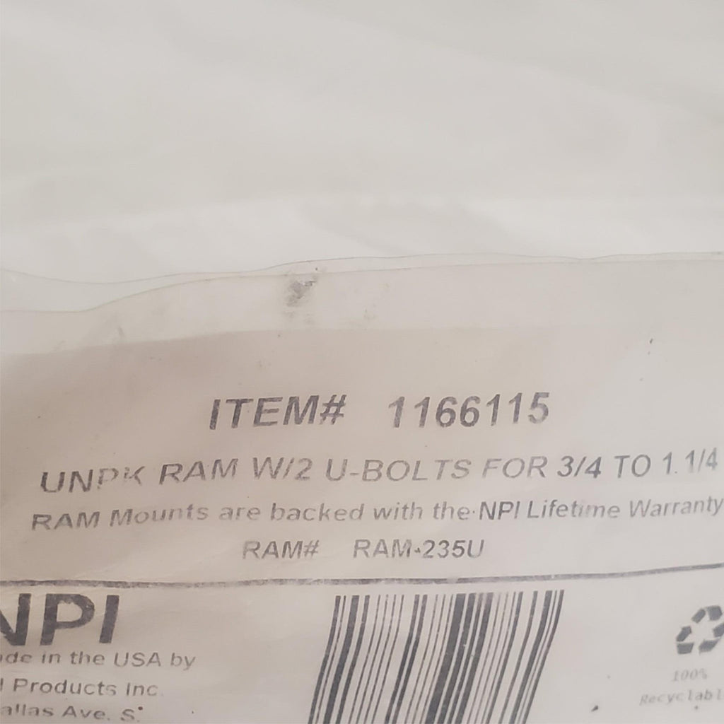 RAM-235U U-bolts Stainless Steel Mount Base