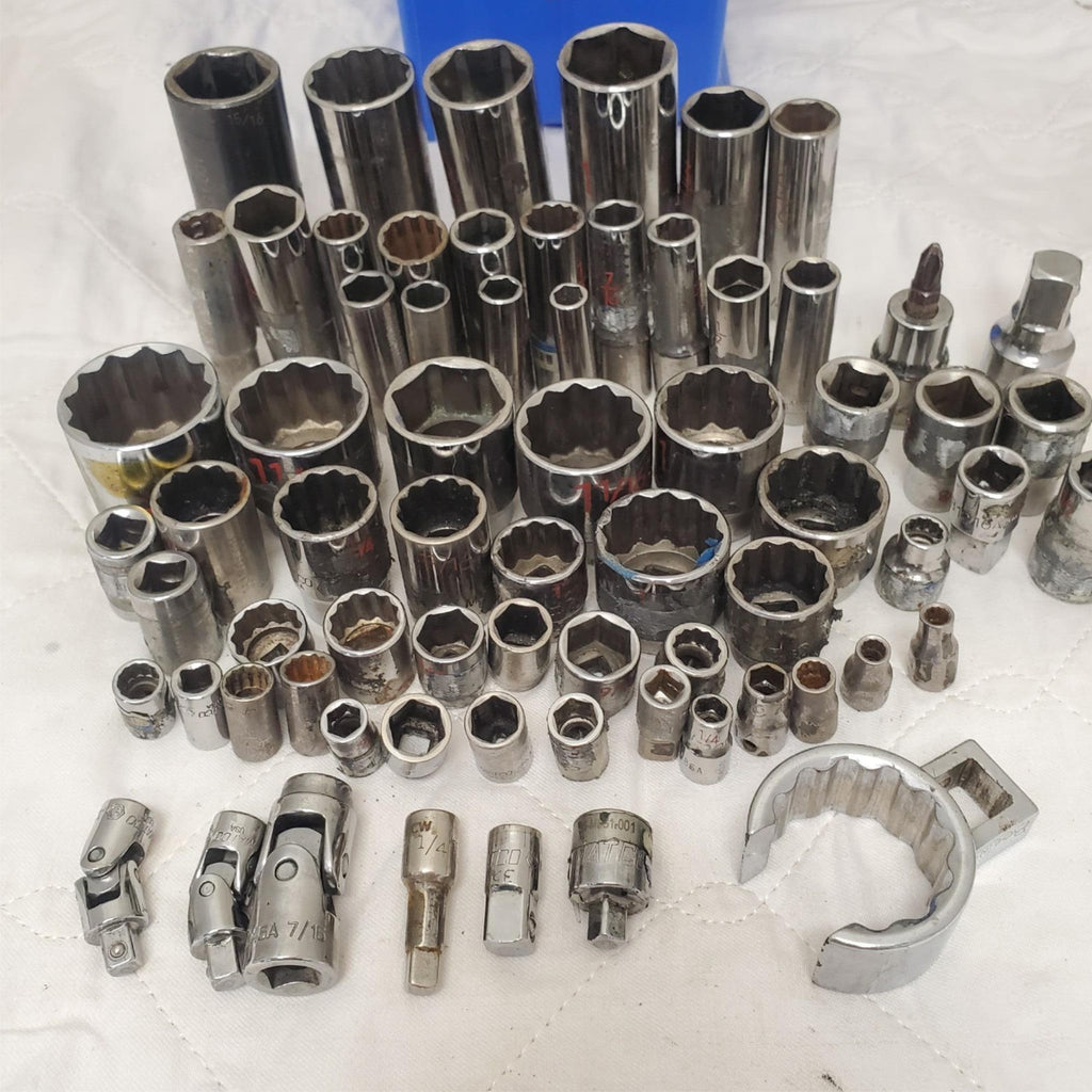 Lot of 69 Assorted Sockets Chrome  LOT-482