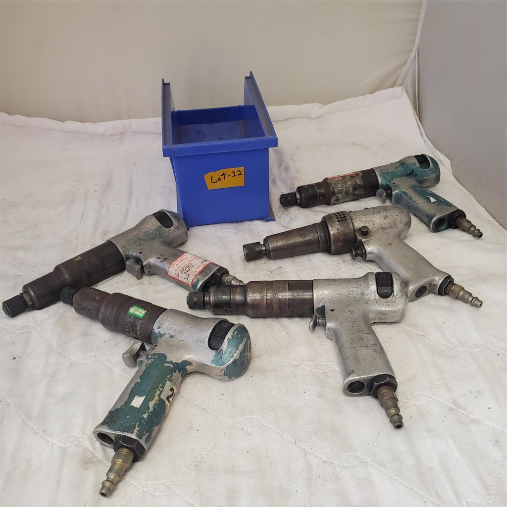 Lot Cleco Pneumatic Pistol Grip 1/4" Air Tool Screwdriver/Nutrunner Tools Lot-22