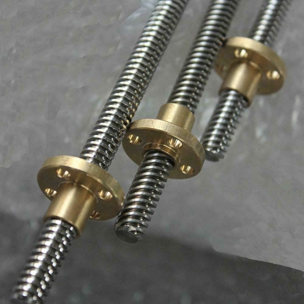 T8 Lead Screw 2mm/8mm Length 200-900mm Spindle Screw Kit