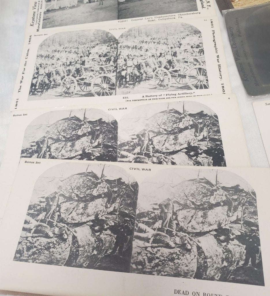 Vintage 1865 Holmes Stereoscope Stereo Classics Photo View Cards 59 Cards