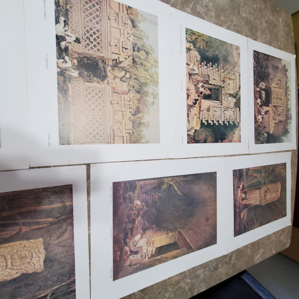 Lot of 9 Art Prints of Ruins and Temples