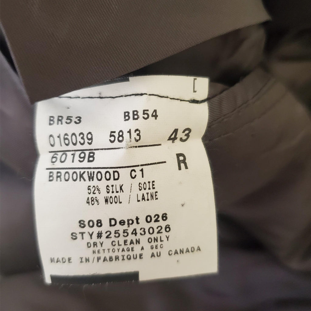 Brooks Brothers Brookwood C1 100% Wool-Silk Suit Jacket for Mens 43R