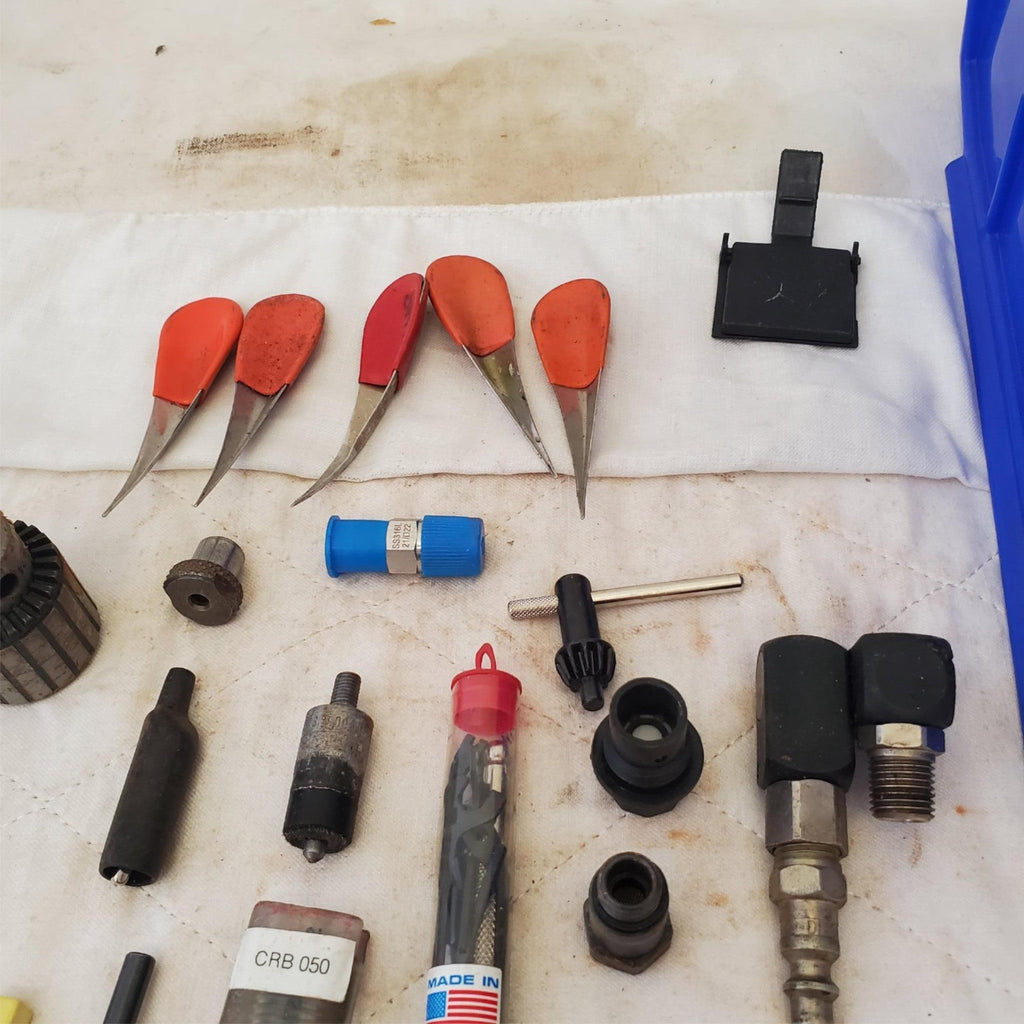 Lot of Assorted Brass Plumb Bob,Cable Stripper,Drill Chuk & other Tools LOT 177