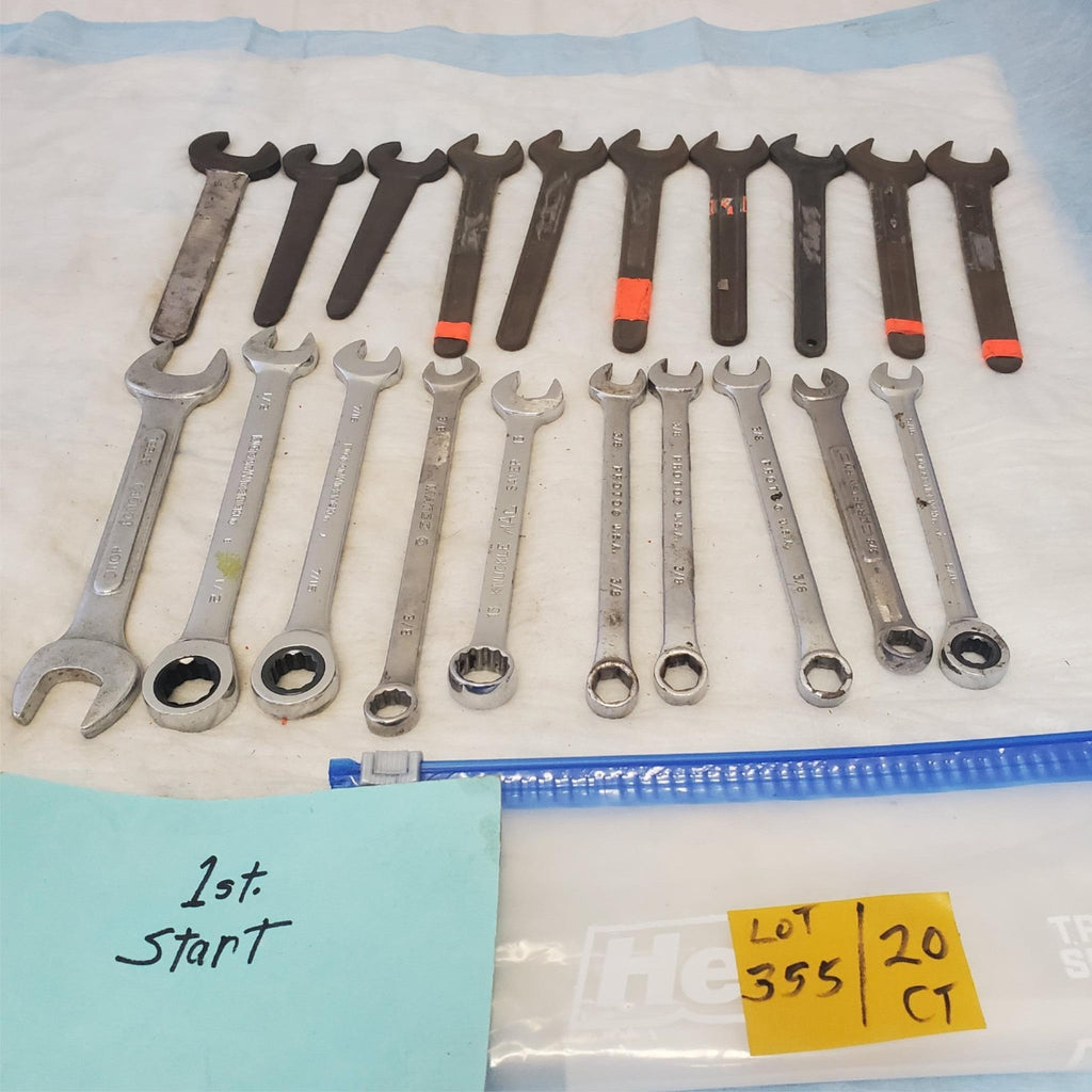Lot of 20 Assorted Various Size Wrenches Tools LOT 355