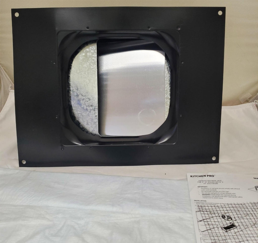 TopShield Kitchen Pro Roof Jack TSKV68 Black Vent Cover Round Ductwor