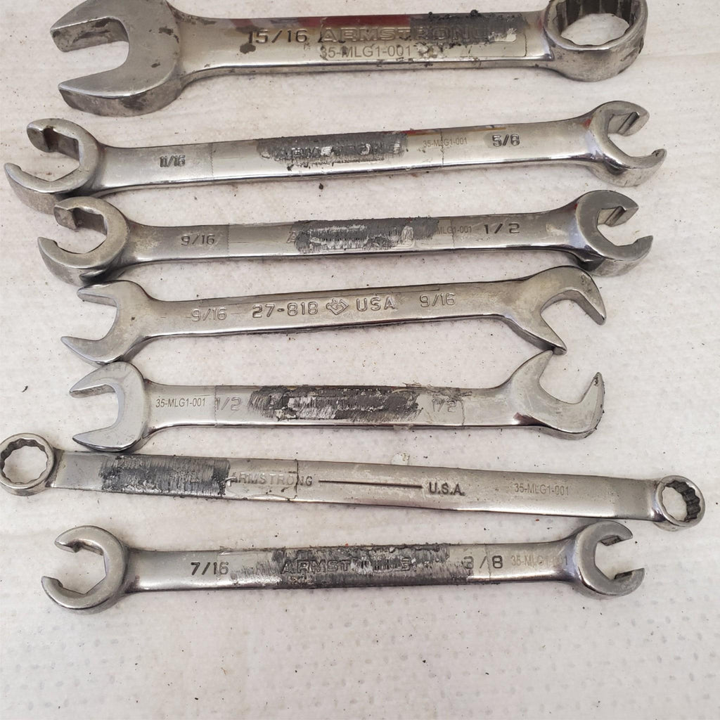 Lot of Assorted Armstrong Combination, Open Ended & other Wrenches LOT 103