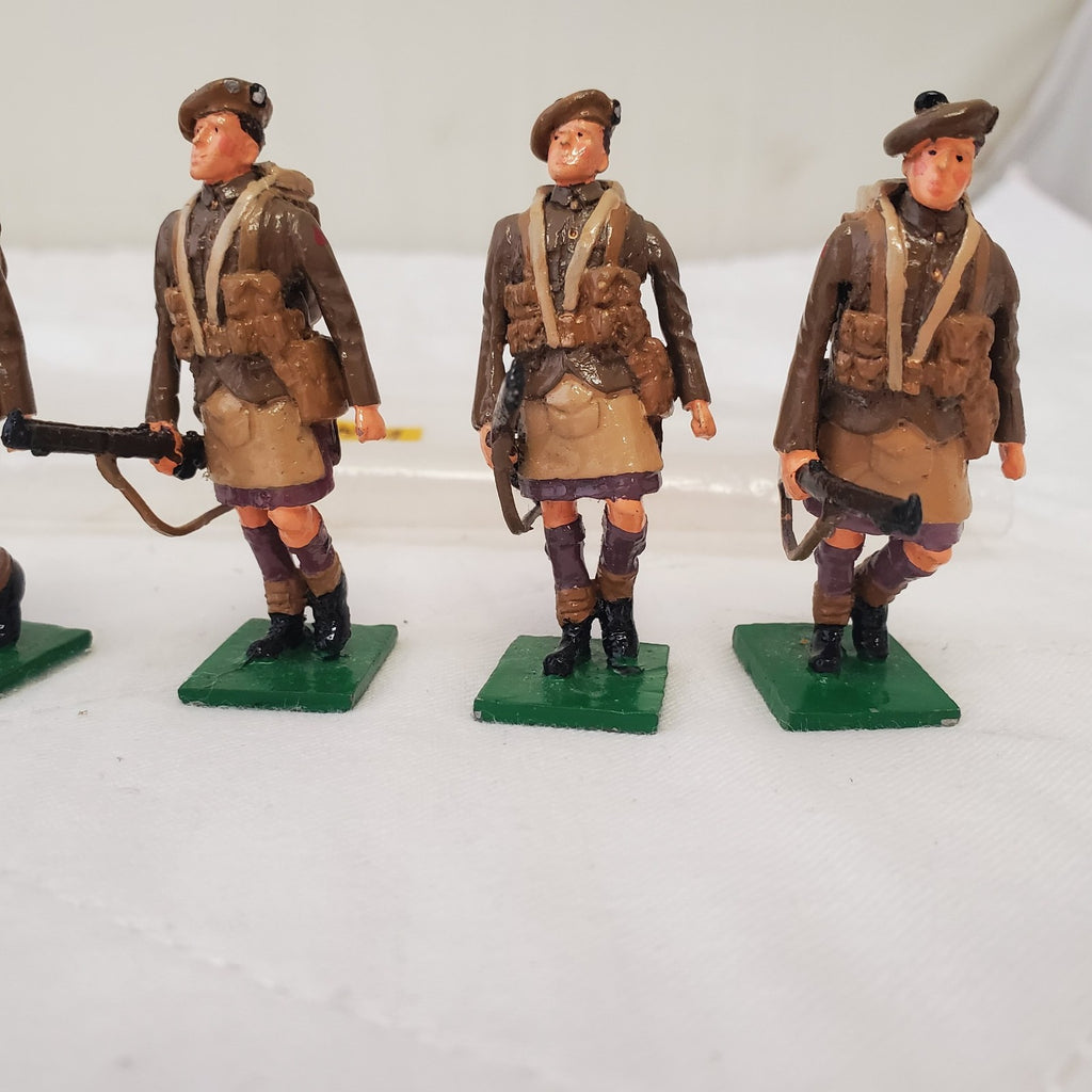 Hand Painted Metal 50mm Scottish Regiment Soldiers Set of 6UK CM-1