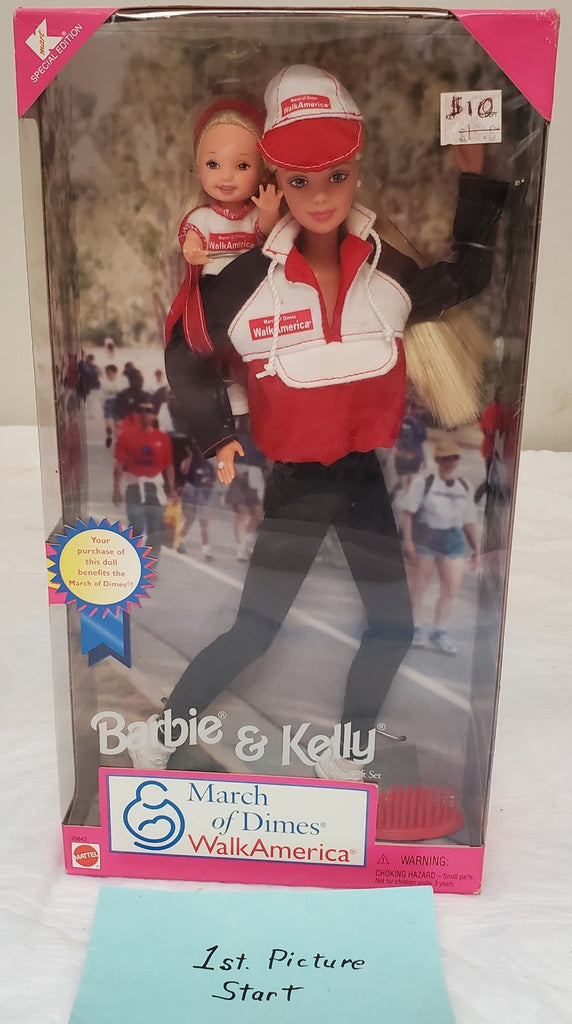 1998 Barbie & Kelly Walk America Doll Set March of Dimes Kmart Special Edition
