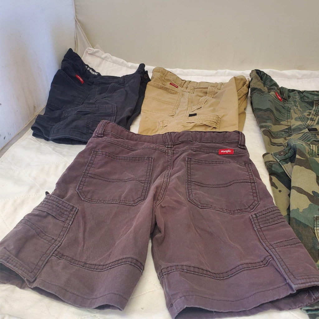 Lot of 5 Wrangler Boys Cargo Bermuda Shorts Size 12, 10