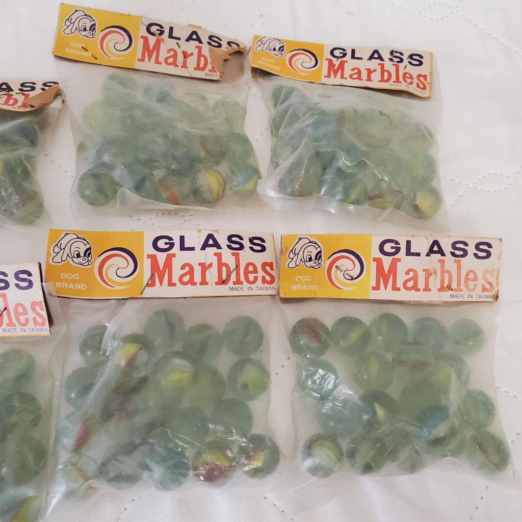 Pack of 10 Vintage Dog Brand Glass Marbles #1