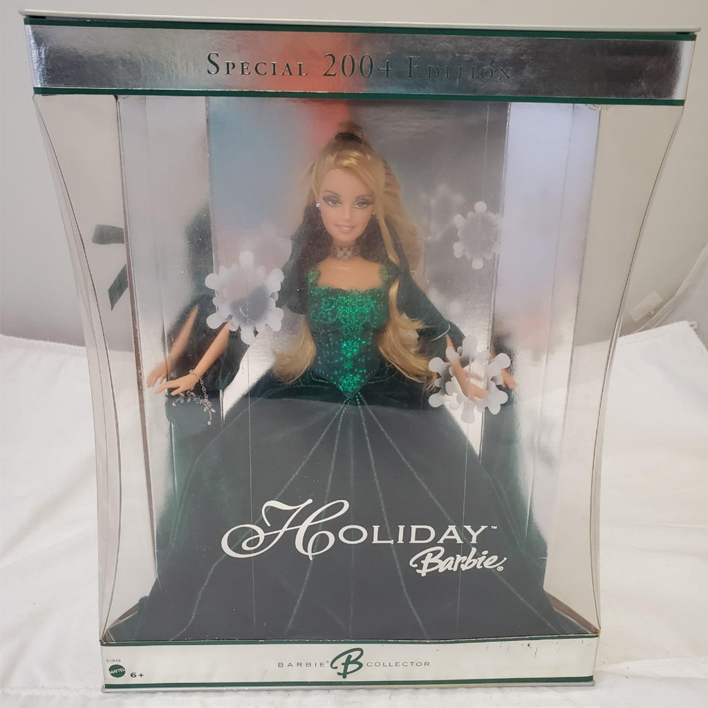 Barbie 2004 - Holiday Barbie Collector Doll - Mattel Blonde Green Dress