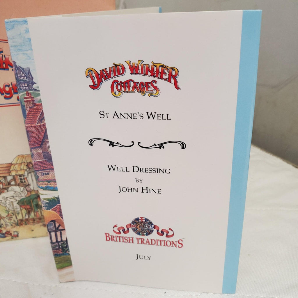 David Winter July British Traditions St Anne's Well Cottage & Well Dressing Book