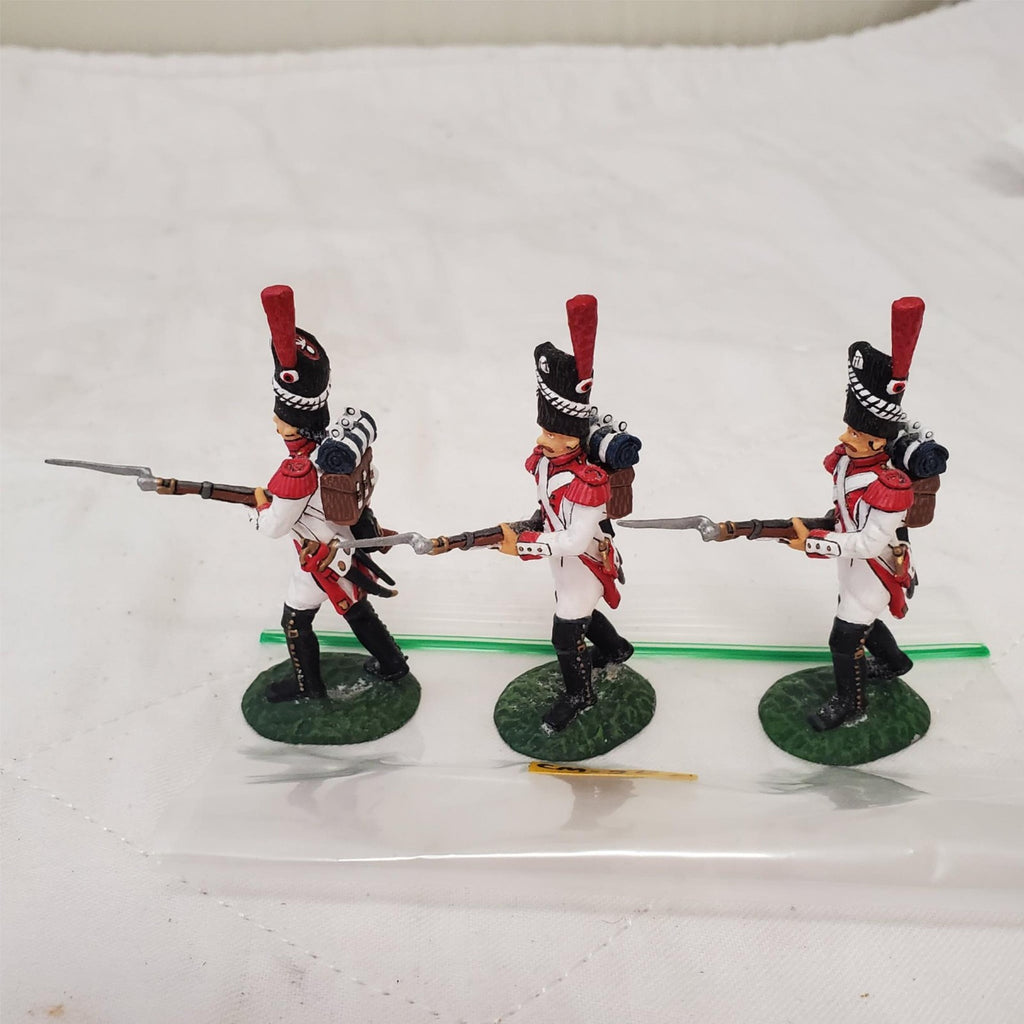 Hand Painted Metal Toy Soldier Lot of 3 Attacking Infantry CM-207