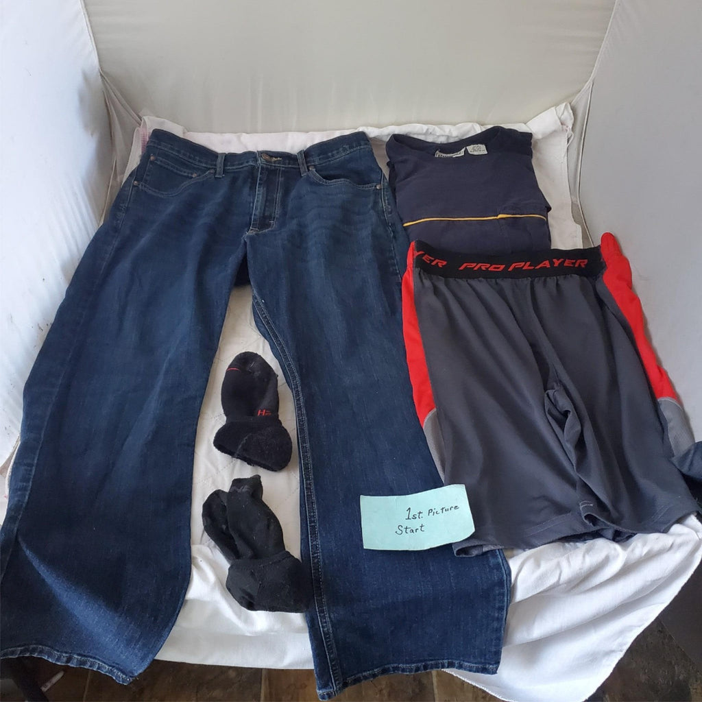 Lot of Assorted Multi Brand T-shirt, Jeans, Shorts & Socks Set