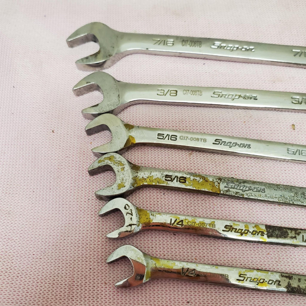 Lot of 6 Snap-on 4-Way Angle Head Open-End Wrench Set LOT- 782