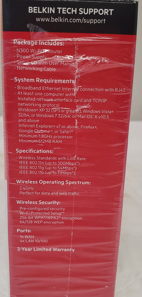 Belkin N300 Wi-Fi N Wireless Router 300 Mbps