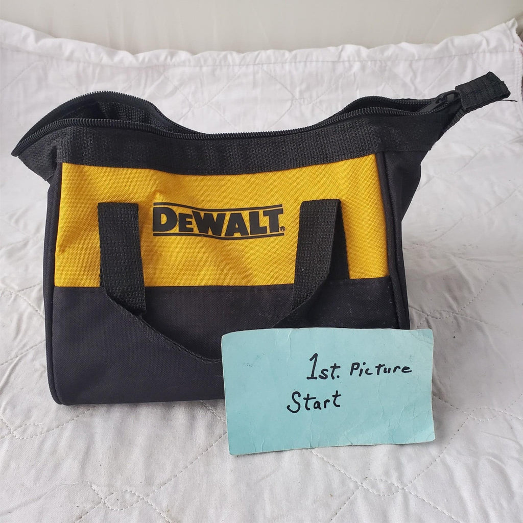 DEWALT TOOL BAG 11" x 8" x 7" Heavy Duty Nylon & Square Plastic Base LOT 652